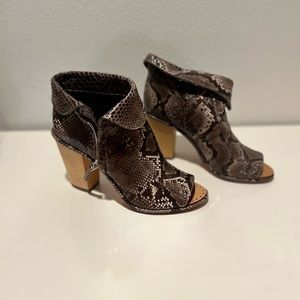 Snake Pattern booties brand new/no tags.
